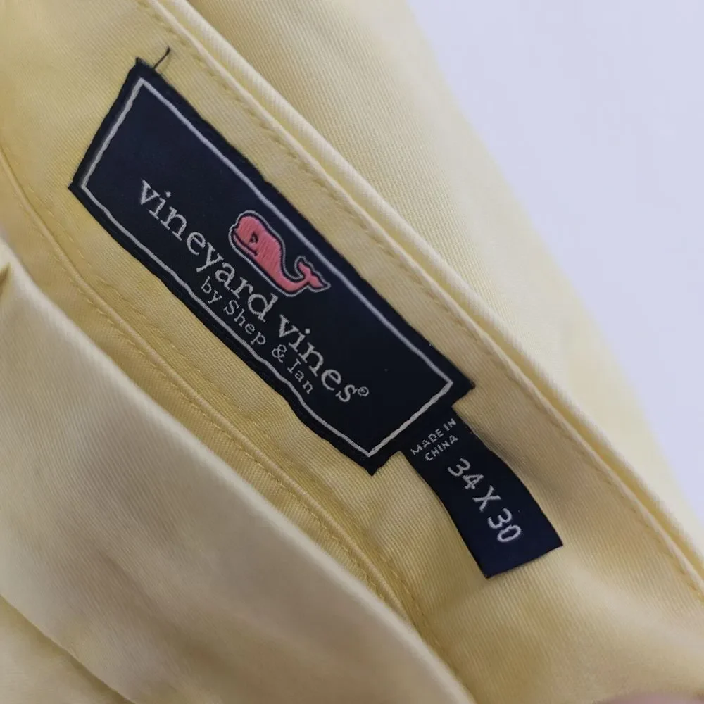 Vineyard Vines Men's Light Yellow Chinos
